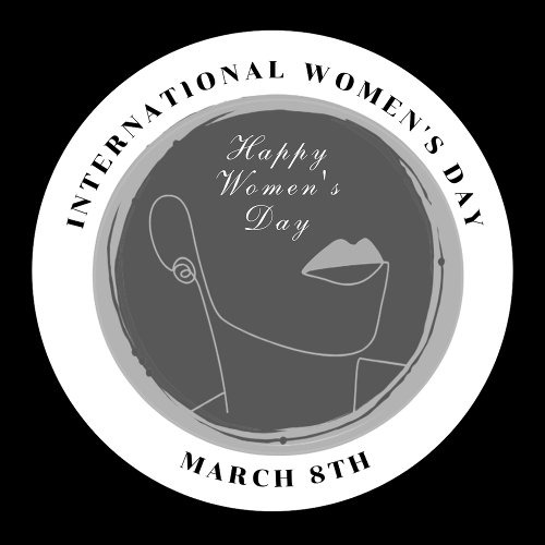 International Womens Day 8th March Colorful Button