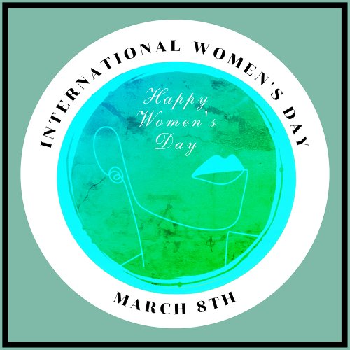 International Womens Day 8th March Colorful Button