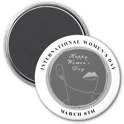 International Womens Day 8th March Colorful Magnet