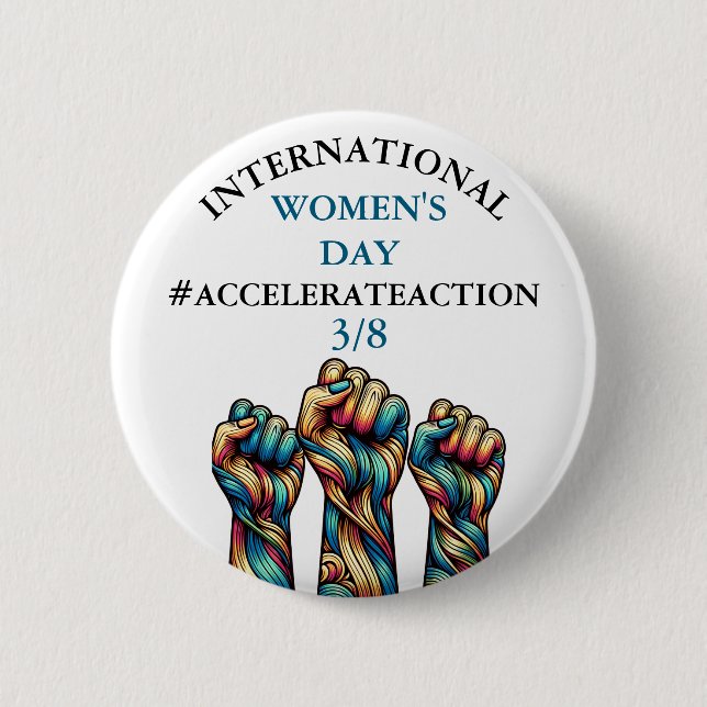 International Women's Day | Accelerate Action Button (Front)
