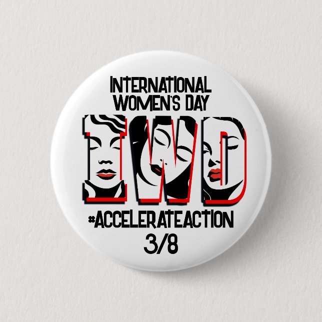 International Women's Day | Accelerate Action Button (Front)