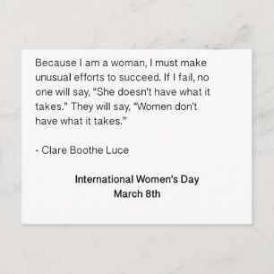 International Women's Day - All Women Postcard