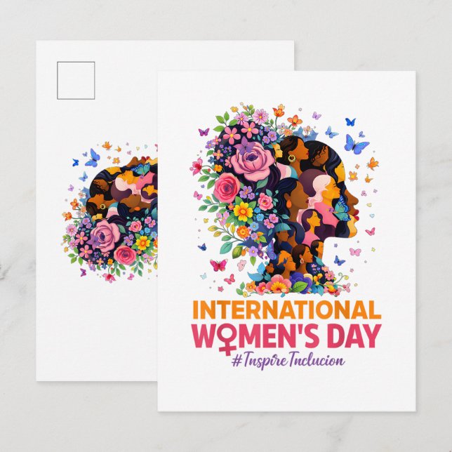 International Women's Day Announcement Postcard (Front/Back)