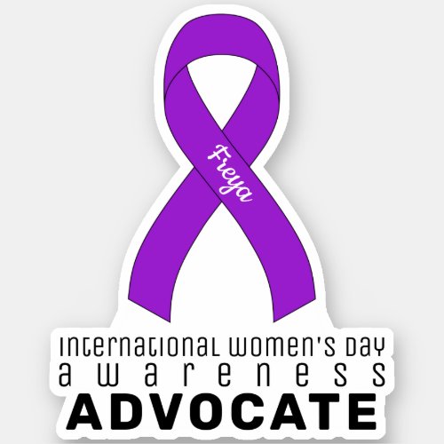 International Womens Day Awareness Advocate Vinyl Sticker