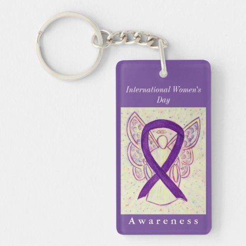 International Womens Day Awareness Angel Keychain