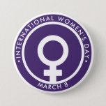 International Women&#39;s Day Button at Zazzle