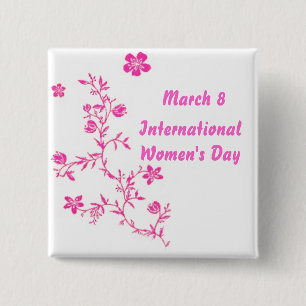 International Women's Day Button