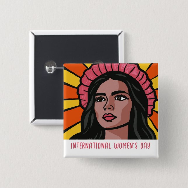 International Women's Day Button (Front & Back)