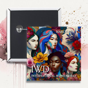 International Women's Day Button