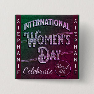 International Women's Day Button