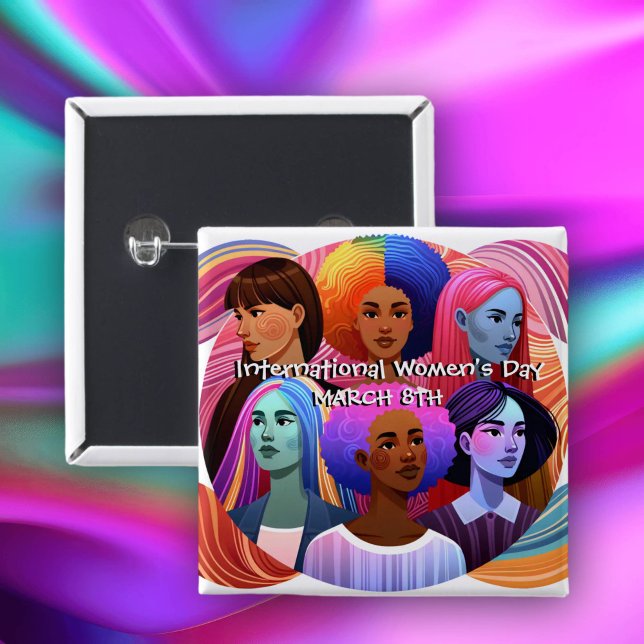  International Women's Day | Celebrating Women Button (Creator Uploaded)