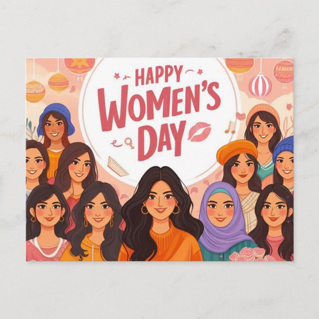 International Women's Day Celebration Postcard (Front)