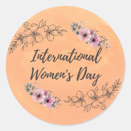 International Womens Day Classic Round Sticker