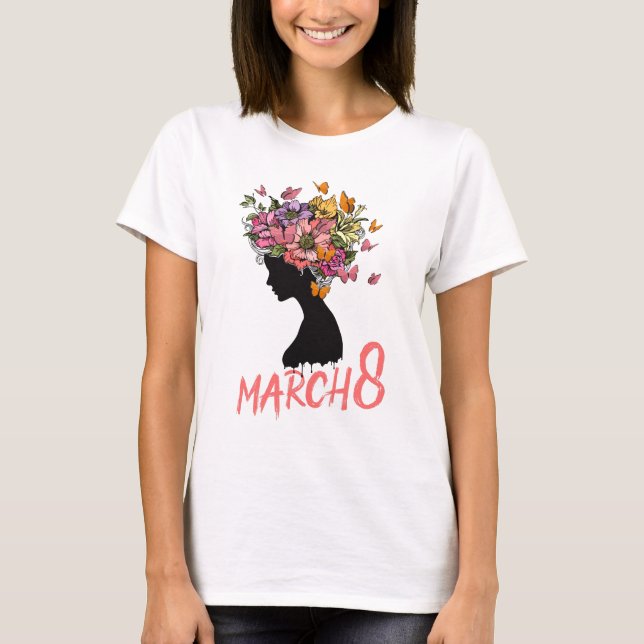 International Women's Day clip art, March 8th T-Shirt (Front)