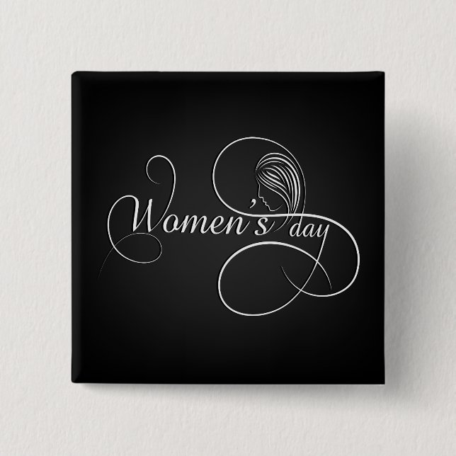 International Women's Day - Customize All Options Pinback Button (Front)