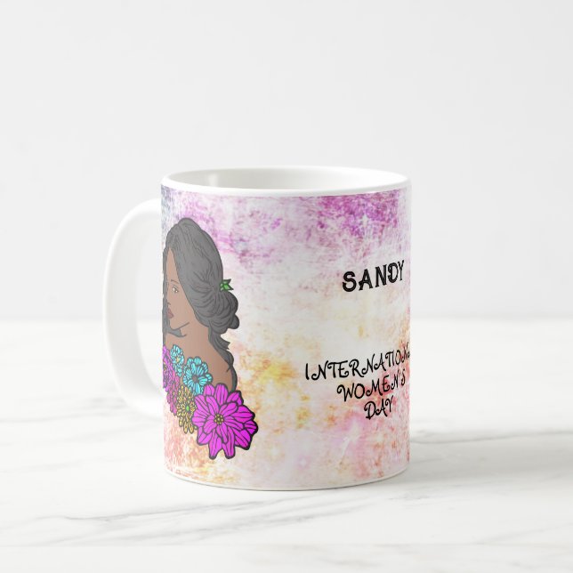 International Women's Day Ebony Beauty Coffee Mug (Front Left)