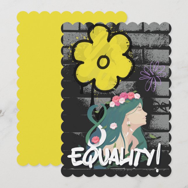 International Womens Day- Equality and Justice  Holiday Card (Front/Back)
