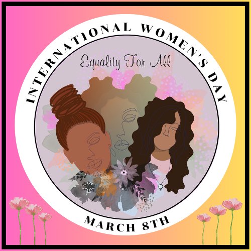 International Womens Day Equality For All Button