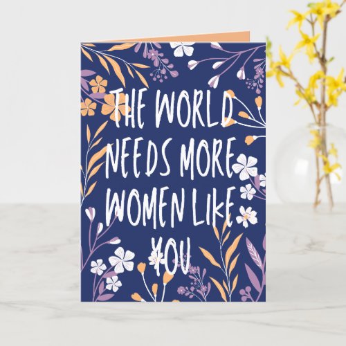 International Womens Day Floral  Card