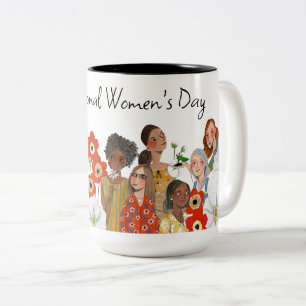 International Womens Day gift Two-Tone Coffee Mug