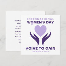 International Women's Day Give To Gain 2026