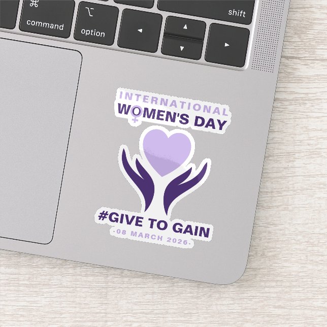 International Women's Day Give To Gain 2026 Sticker (Detail)