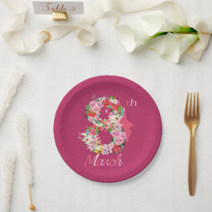 international women's day happy women's day 8 2025 paper plates