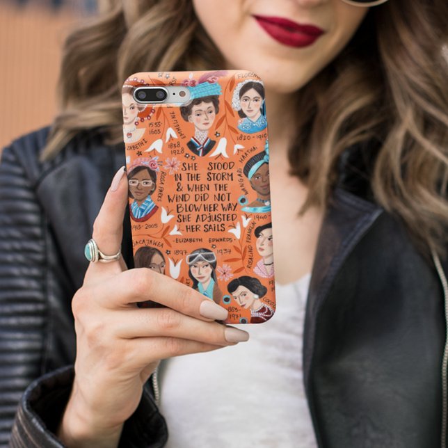 International Women's Day History Floral Quote Case-Mate iPhone Case (Creator Uploaded)