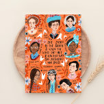 International Women's Day History Floral Quote Thank You Card