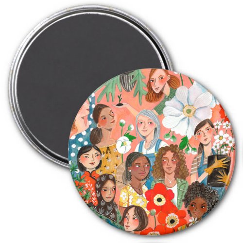 International Womens Day illustration Magnet