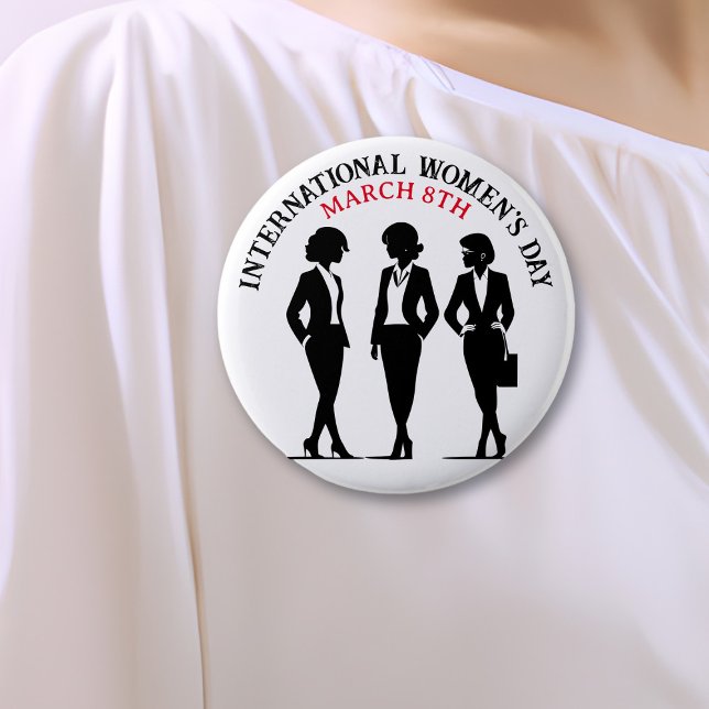 International Women's Day is March 8th Button (Creator Uploaded)