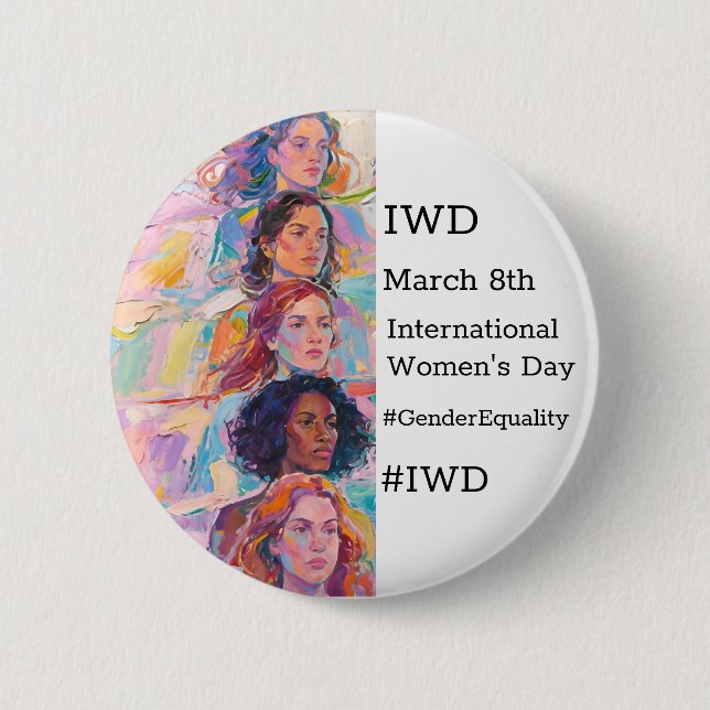 International Women's Day | IWD #GivetoGain Button (Front)