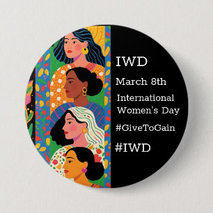 International Women's Day IWD #GivetoGain Button