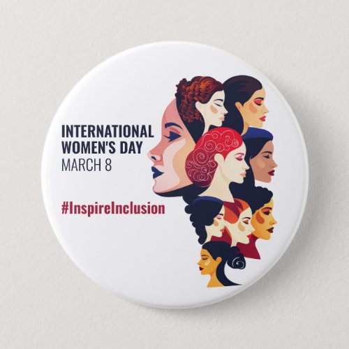International Womens Day  IWD March 8 Button