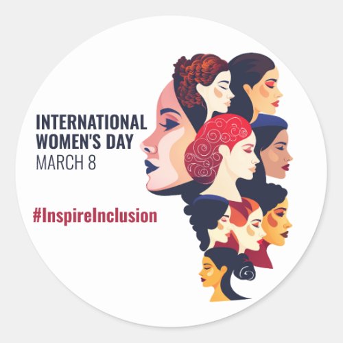 International Womens Day  IWD March 8 Classic Round Sticker