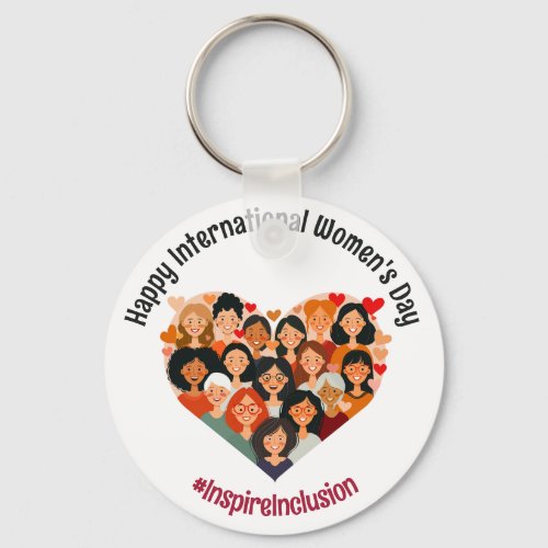 International Womens Day  IWD March 8  Heart Keychain