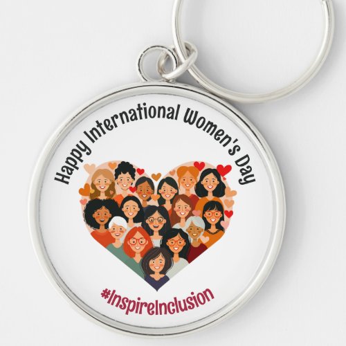 International Womens Day  IWD March 8  Heart Keychain