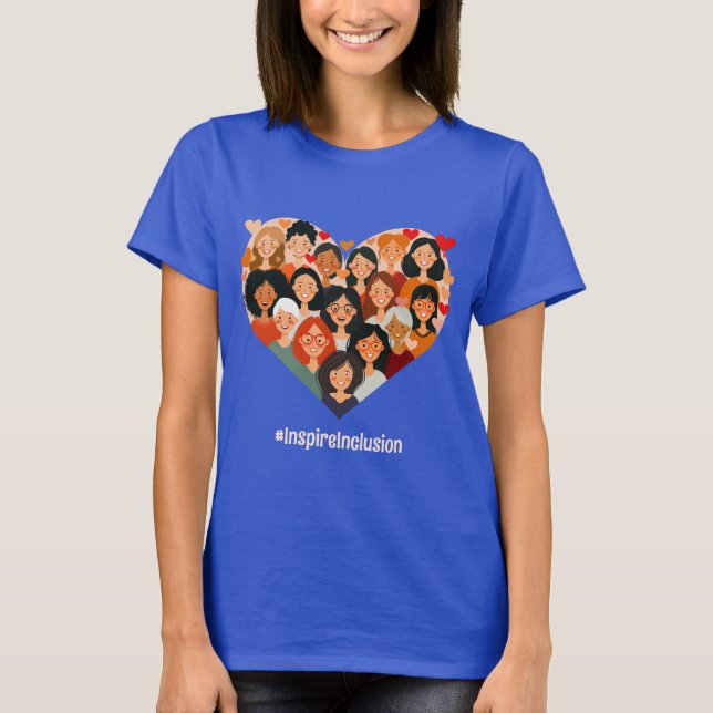 International Women's Day | IWD March 8 | Heart T-Shirt (Front)