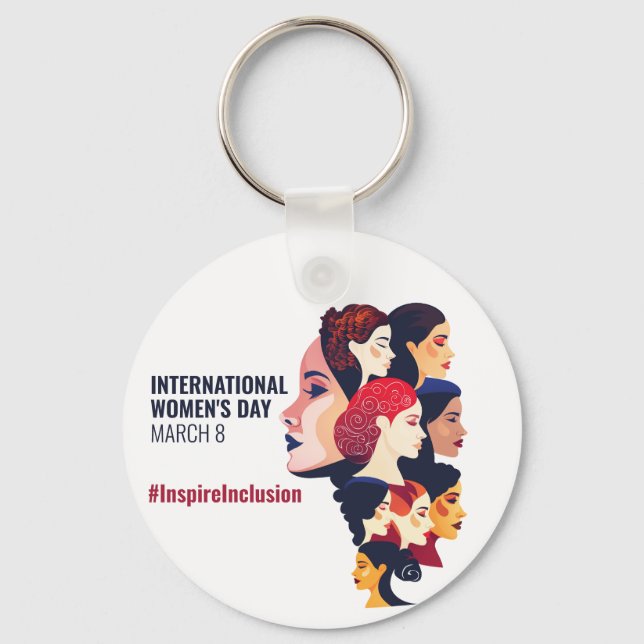International Women's Day | IWD March 8 Keychain (Front)