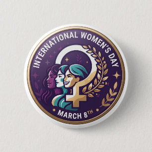 International Women's Day IWD March 8th Button