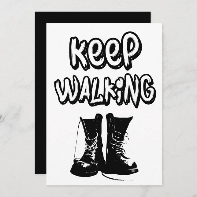 International Womens Day- Keep Walking Holiday Card (Front/Back)