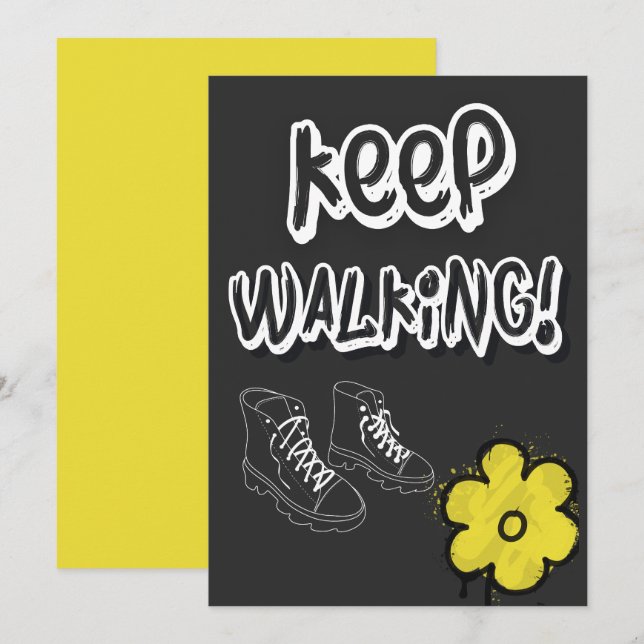 International Womens Day- Keep Walking Holiday Card (Front/Back)