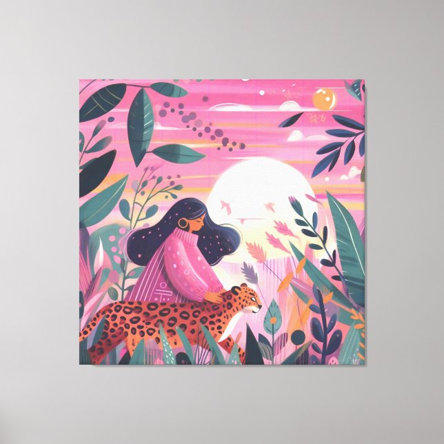 International Women's Day leopard Canvas Print (Front)