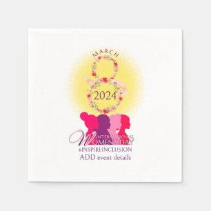 International Womens Day March 8 Inspire Inclusion Napkins