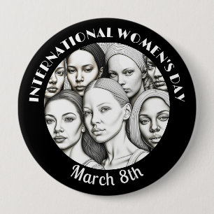 International Women's Day March 8th Button