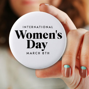 International Women's Day March 8th Button