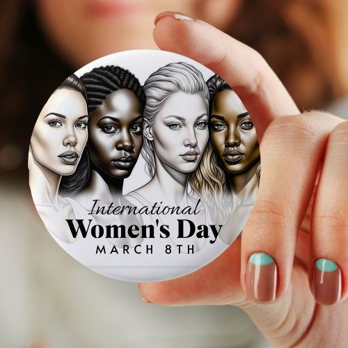  International Womens Day  March 8th Button