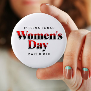 International Women's Day March 8th Button