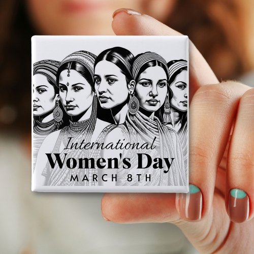  International Womens Day  March 8th Button