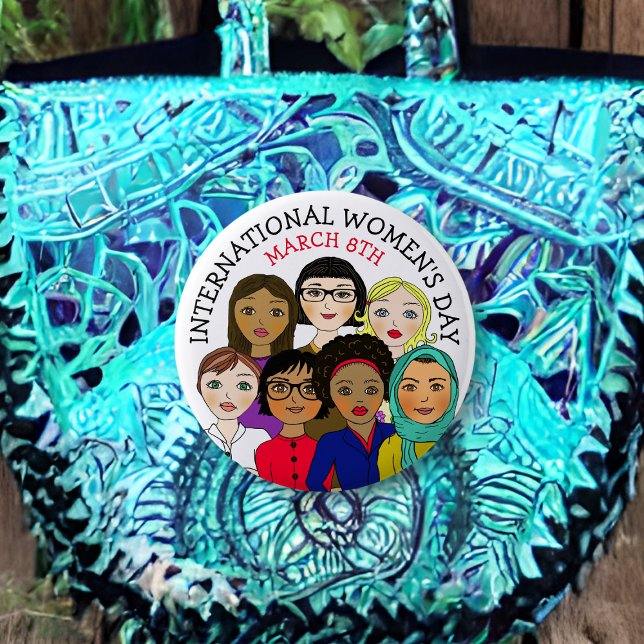 International Women's Day March 8th Button (Creator Uploaded)